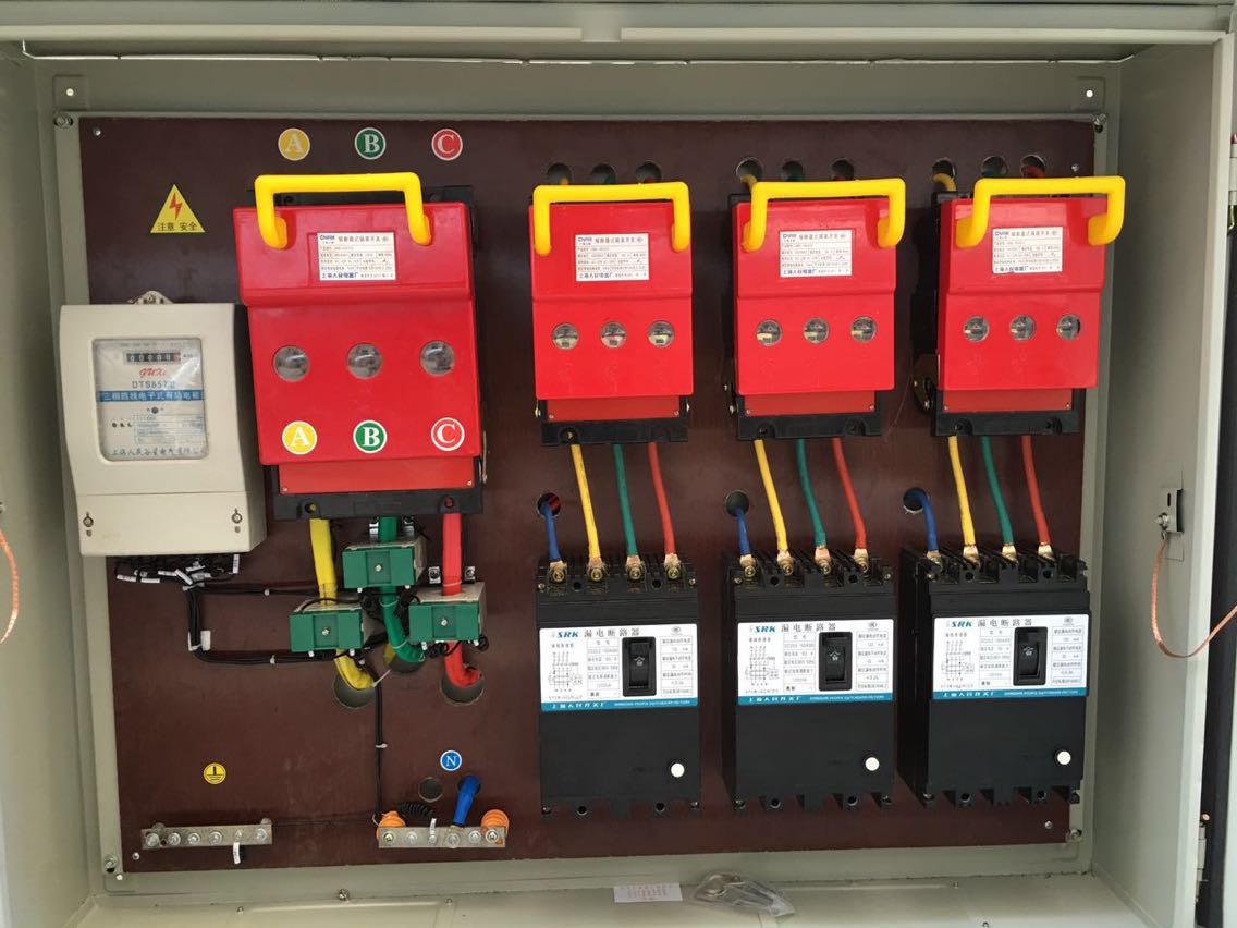 One, two and three-level construction site temporary electric box four-line complete set of construction electric box total switch 200A250A3 road 4 road