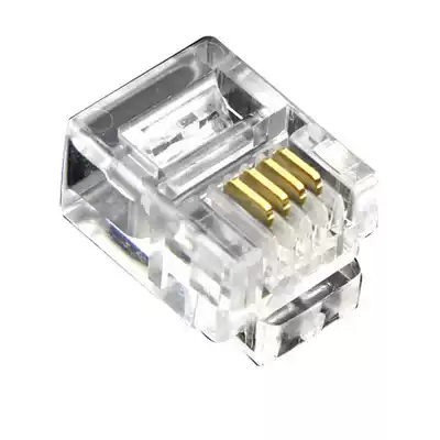 High quality RJ11 4-core telephone crystal head 6P4C four-core telephone line crystal head 100 bags