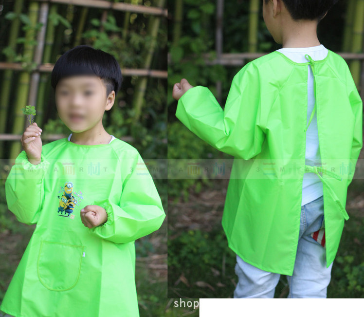 Anti-dress drawing apron Anti-wearing children Painting waterproof apron for children Painting waterproof and greaseproof clothing 