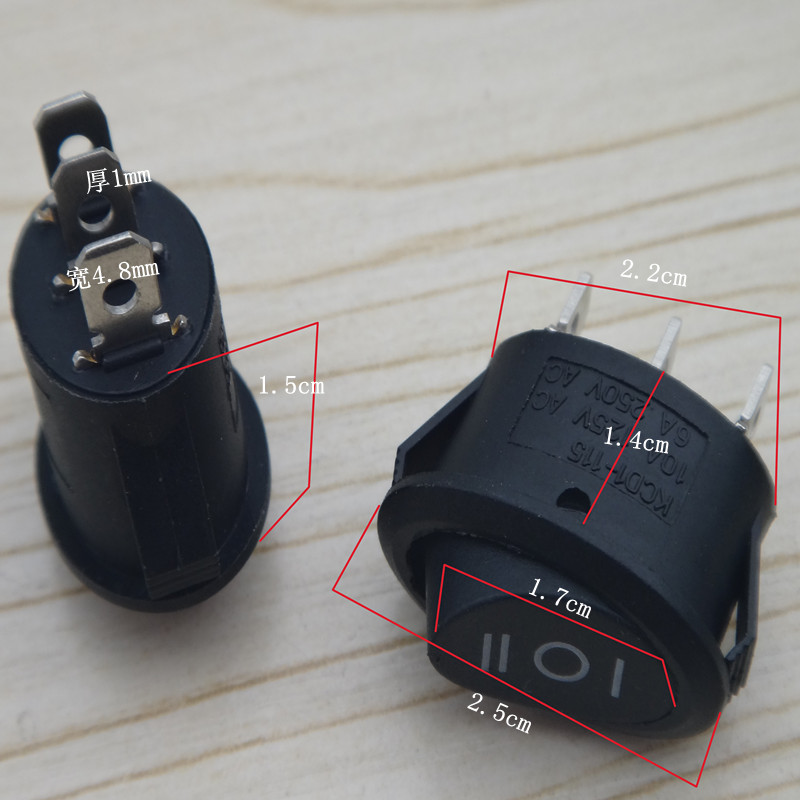 Boat type KCD1-115 live light switch power switch three feet two-stop switch elliptical wane (good) switch