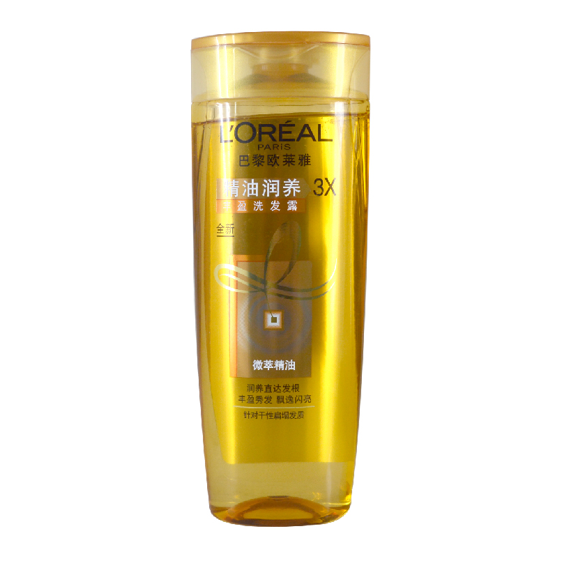包邮特惠 欧莱雅 精油润养3X丰盈洗发露400ML 洗发水 含微萃精油