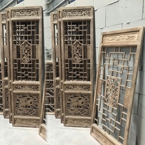 Dongyang wood carving antique doors and windows Chinese solid wood grate background partition wall partition solid wood door carved door Flower Gate Gate gate door