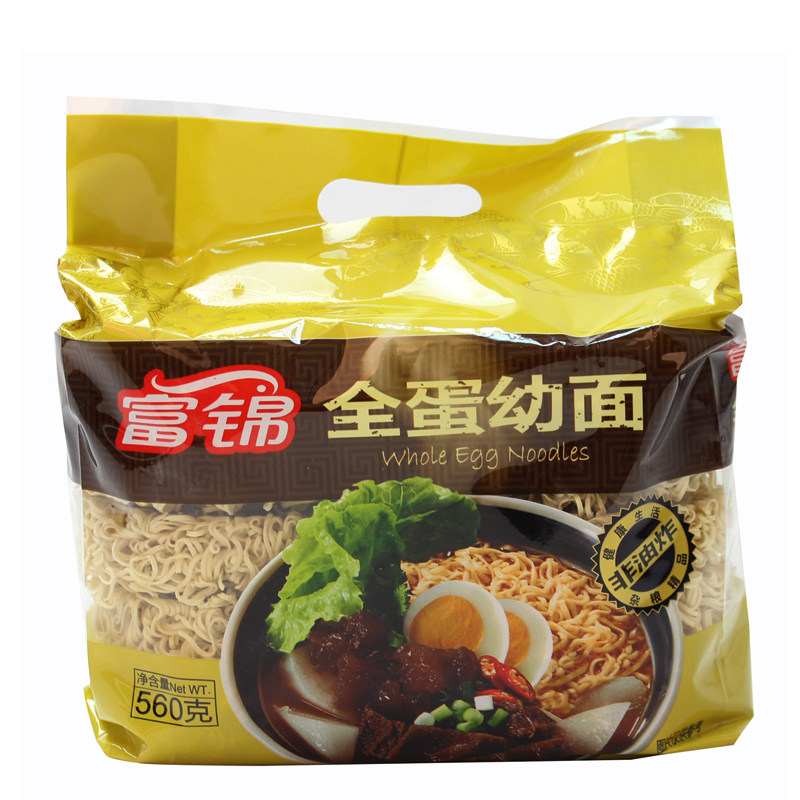 【天猫超市】富锦全蛋幼面条 560g 优质选材，非油炸 麦香。