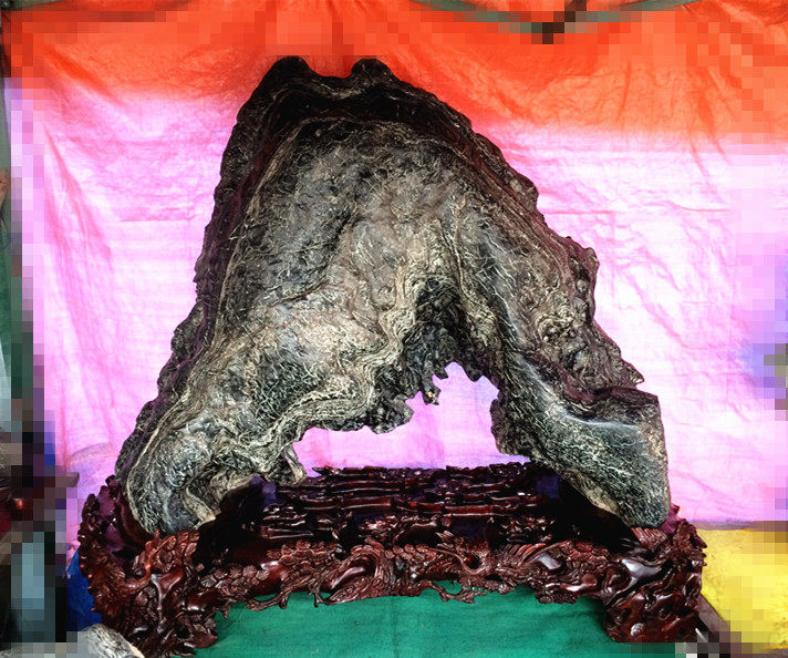 Bridge Boutique Lingbi Stone Chishi Stone Old Stone Original Stone Swing Piece Natural Raw Stone Taihu Stone Hall Hall Large Collection