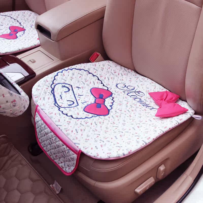 摩丝娃娃 无靠背免捆绑汽车坐垫 四季通用卡通可爱单片单张座椅垫