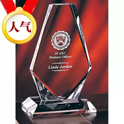 High-grade diamond crystal trophy medals customized licensing card lettering awards creative personality design