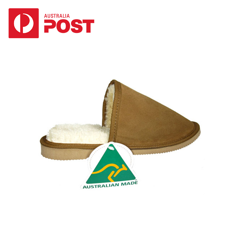 MOZZIE 羊皮羊毛无跟家居拖鞋 女款