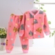 Trẻ sơ sinh 01-2 tuổi xuân hè thu đông ấm áp cộng với đồ ngủ nhung bé san hô flannel bộ nhà quần áo trẻ em mùa thu đông Phù hợp với trẻ em