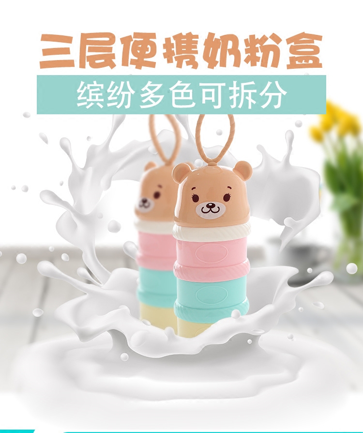Milk powder box Portable out-of-the-box milk powder non-food box Mini milk powder sub-packaging partition box Baby milk powder grid