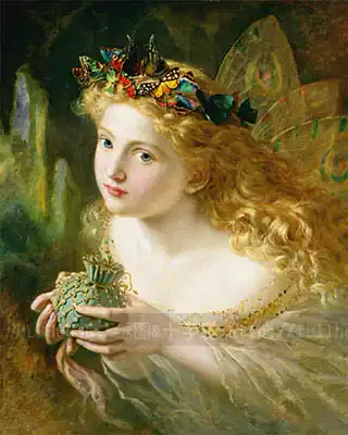 DMC self-matching cross-stitch kit Butterfly angel Sophie Anderson Famous painting Oil painting World famous painting Dream full embroidery