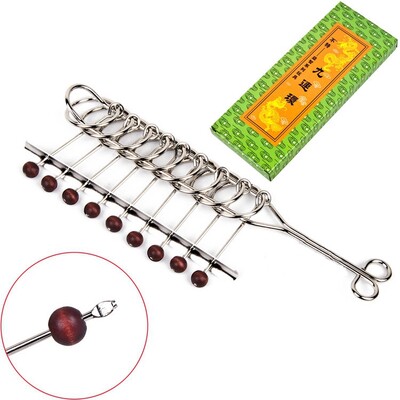 Large Number Nine Serial Unlock Solution Ring Children Adult Puzzle Force Toy Elementary School Children Kindergarten Gift Intellectual Buckle