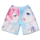Từ đầu thế giới, cuộc sống khác, quần anime Ramle, quần đi biển ác, quần short, phim hoạt hình nam quần bò nam