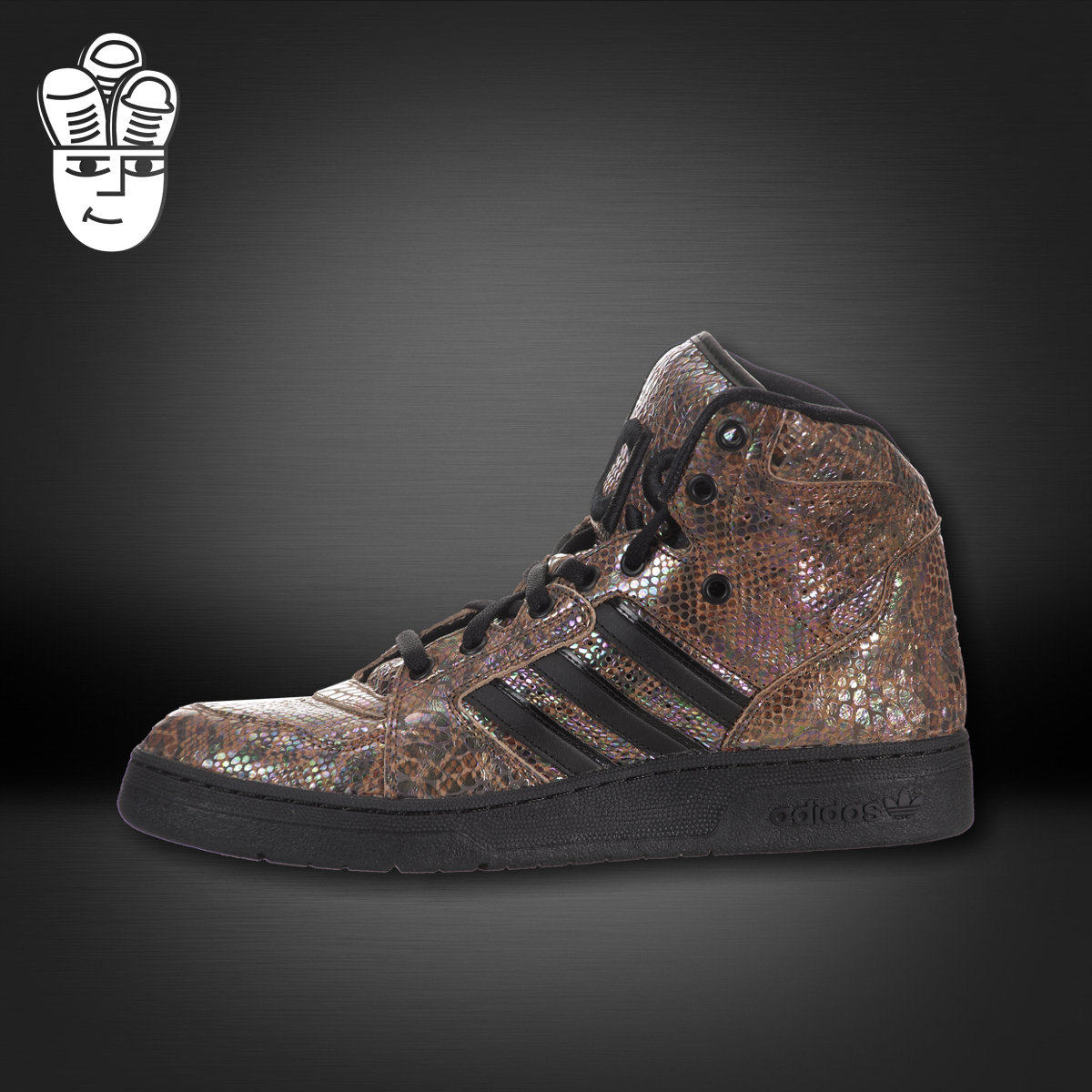 Adidas Jeremy Scott Instinct 限量男女鞋 炫彩蛇纹 大舌头高帮