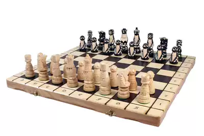 Poland imported solid wood large portable folding chess new trend series tax