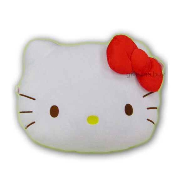 【Hello Kitty】圆圆立体大脸造型抱枕 靠垫台湾官网直邮进口