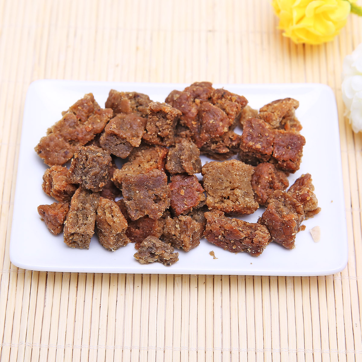 波奇网 宠物零食普菲尔优净系列香烧鸡肉立方80G猫犬咬胶磨牙肉粒