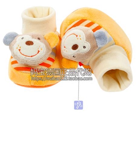 Clearance special spot German Baby Fehn Fehn newborn baby baby step shoes cotton shoelace rattle
