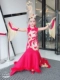 Cô gái phong cách Trung Quốc váy đỏ lớn cao cấp tùy chỉnh trẻ em đuôi cá mô hình cho thấy trang phục cho thuê váy đầm thu đông cao cấp bé gái Váy trẻ em