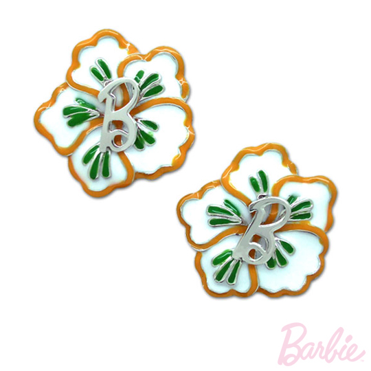 【Barbie】白色扶桑花耳环 PayEasy官网直邮