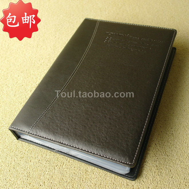Imitation Leather Business Name Sheet Large Capacity Name Sheet Clip Card Book Creative Fashion Set Card This Business Card Containing Clip Box-Taobao