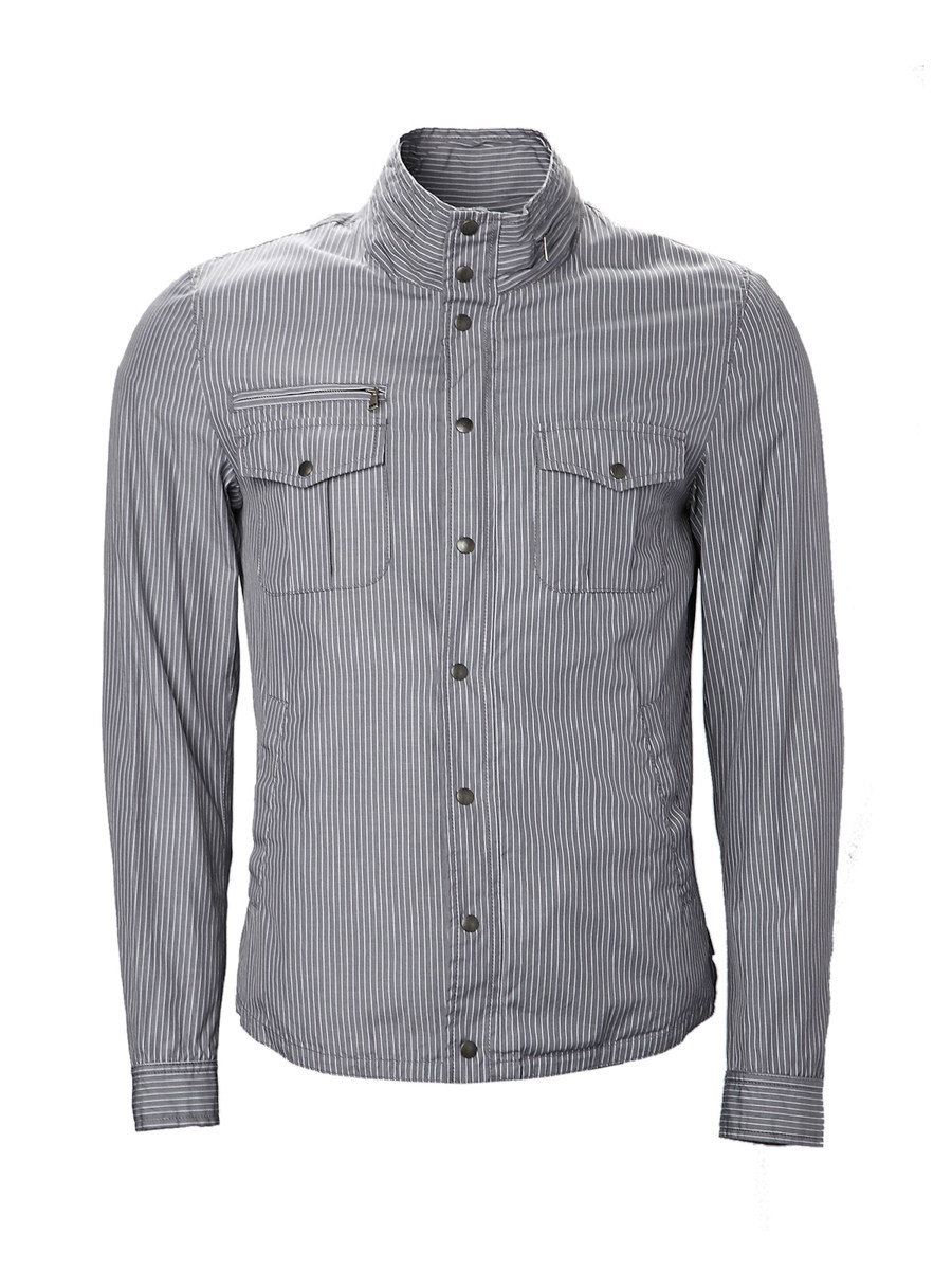 Dolce&Gabbana 浅灰色竖条纹饰长袖上衣