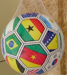 World Football Cup Top 32 Flag Figure Football PVC Inflatable Football 22cm