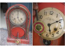 Special offer old table clock clock old antique mechanical clock Yantai Clock Factory Baozi brand gilt copper pendulum