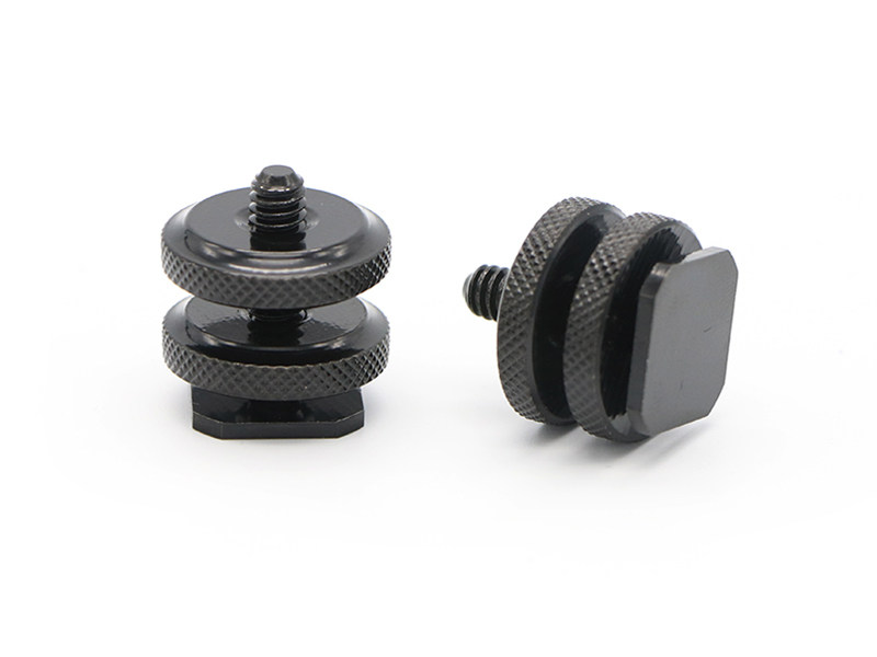 Metal hot shoe base Standard 1 4 double screw upper and lower locking hot shoe conversion screw 1 4 nut screw