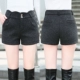 Quần short len ​​nữ mùa thu đông 2018 mẫu mới eo cao hoang dã thu đông và chân rộng bên ngoài mặc quần boot mùa đông