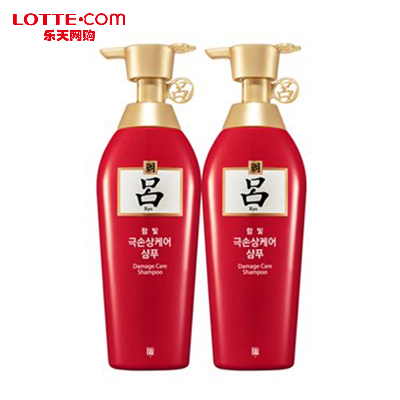 乐天网购RYOE红吕洗发水500g*2强韧发根染烫损伤修复保护韩国正品