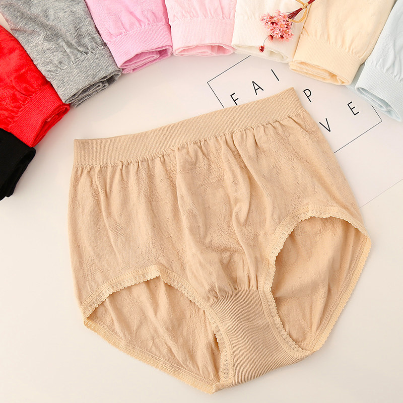 Women's large size underwear middle-aged and elderly high waist plus fertilizer to increase loose old lady mother grandma cotton pants women