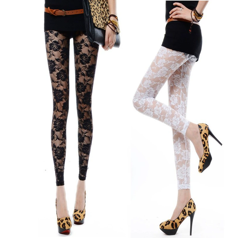 Mùa hè mới lưới 9 điểm quần legging ren chống chói Quần nữ mặc mùa xuân và mùa thu mỏng phần chín điểm quần - Quần tây thường