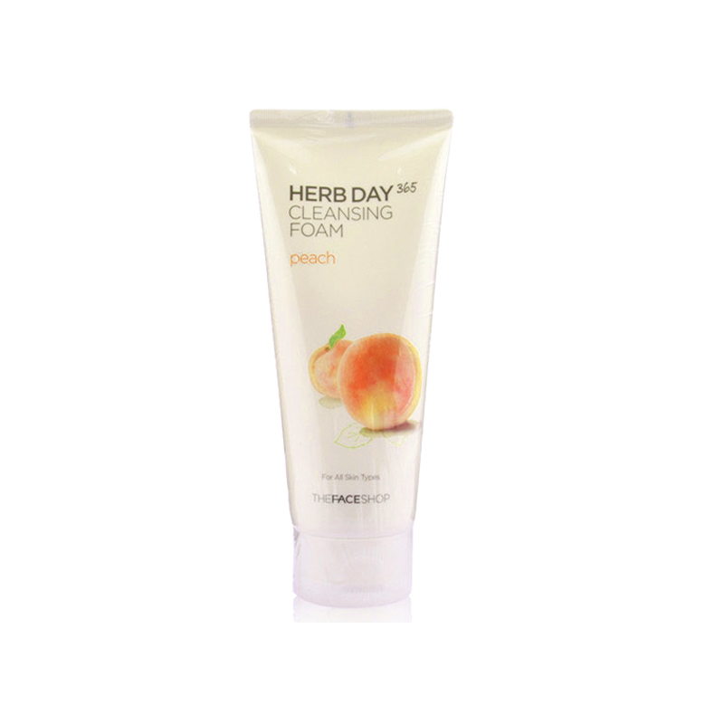 韩国The Face Shop/菲诗小铺草本水蜜桃泡沫洁面膏洗面奶170G
