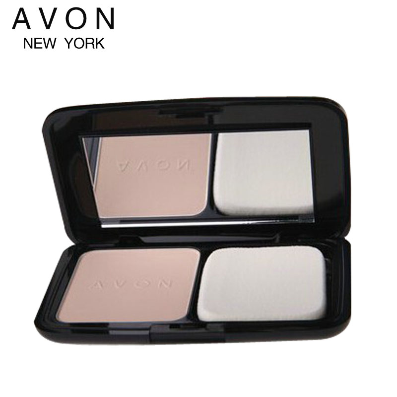 包邮 AVON/雅芳新均衡光焕两用粉饼 遮瑕 持久保湿