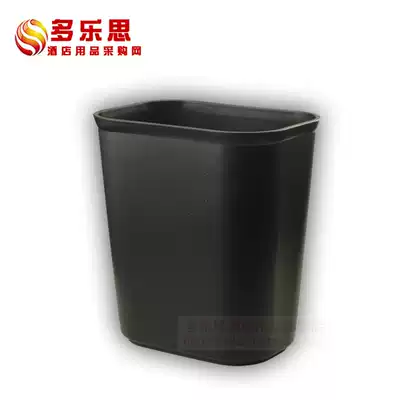 Hotel dressing room plastic storage barrel square thick drop-resistant large flame retardant Hotel KTV room trash can