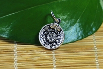 S925 sterling silver Mini small Nine Palace gossip brand Tibetan Buddhism go out to ward off evil spirits and safety Buddha beads accessories small pendants