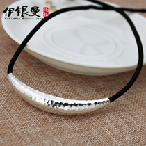 S925 plain silver pendant fashion simple Moon Bay hollow collar sweater chain accessories women silver jewelry for girlfriend