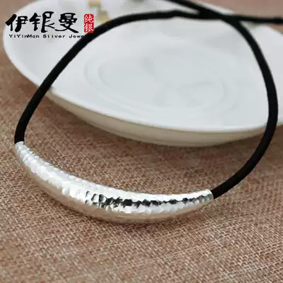 S925 plain silver pendant fashion simple moon bay hollow necklace pendant sweater chain accessories female silver jewelry send girlfriend