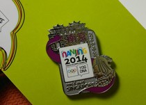 2014 Nanjing Youth Olympic Games badge 2014 Nanjing and 2010 Singapore handover badge Youth Olympic Games handover badge