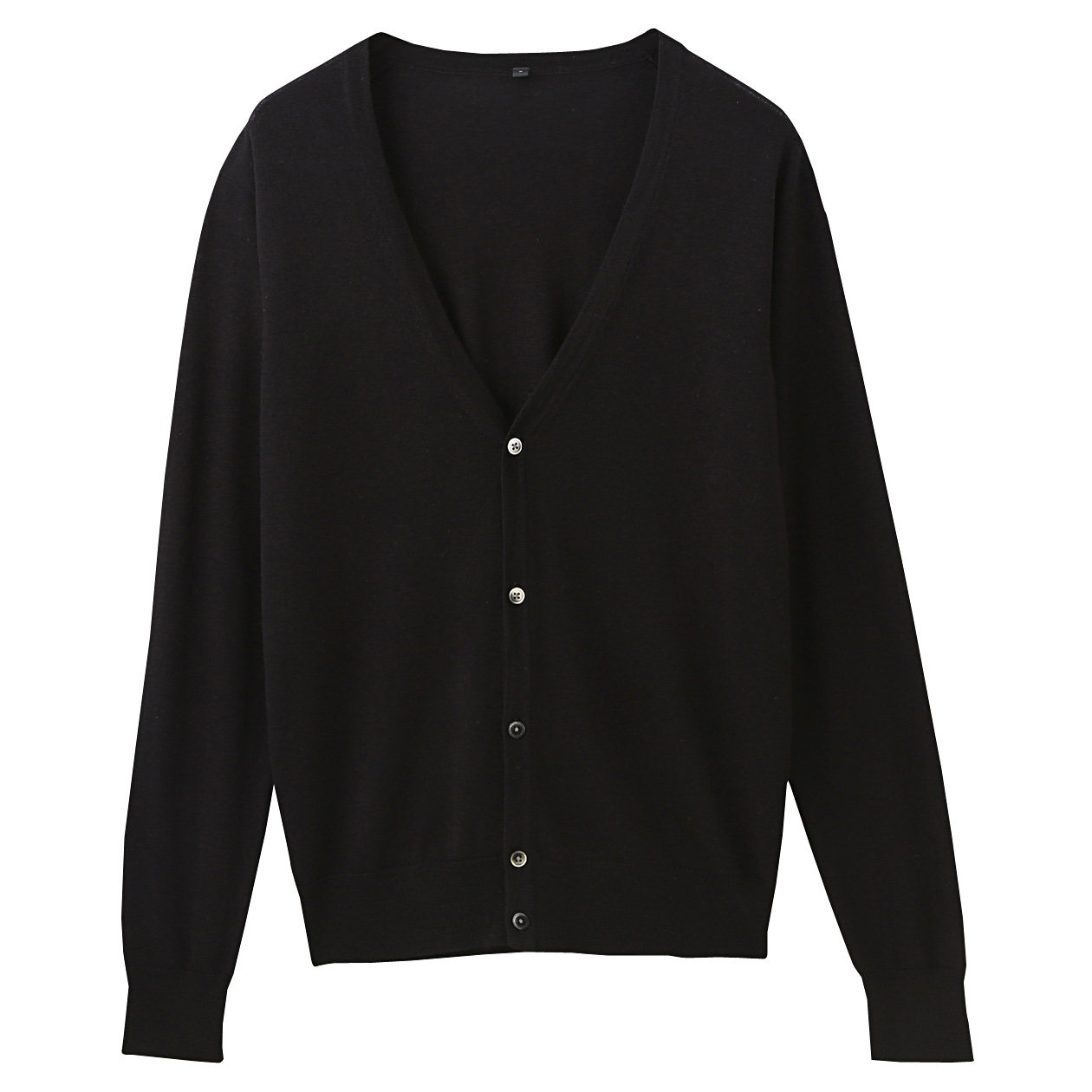 无印良品MUJI 男式 羊毛桑蚕丝可水洗V领开衫