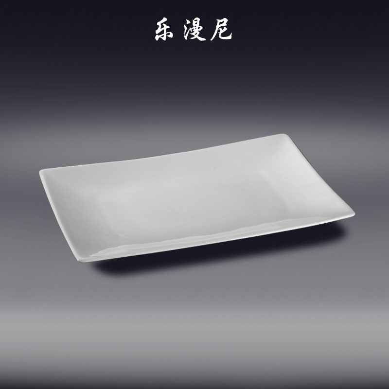 Le diffuse, pure white - Shanghai rectangular plate ceramic tableware sashimi dish sushi dish banquet with square plates