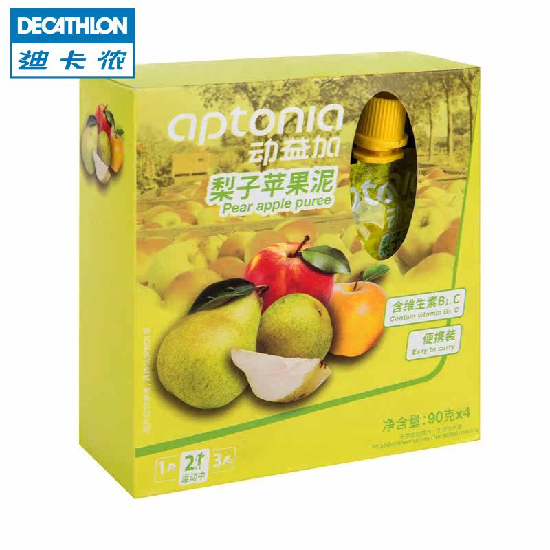 迪卡侬 动益加梨子苹果泥水果泥 补充运动营养 能量 Aptonia