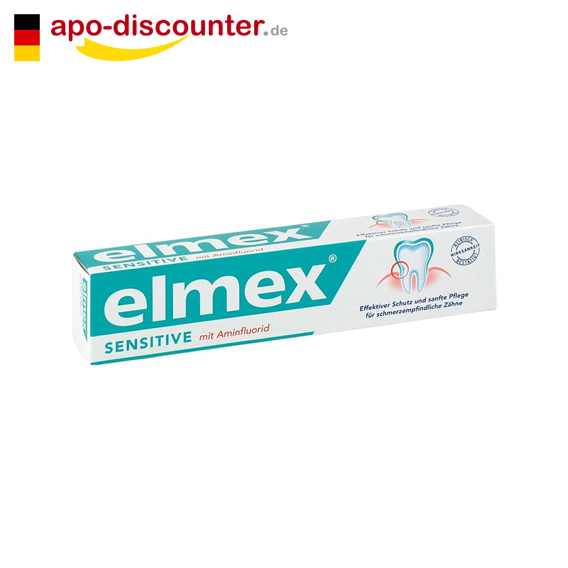 Elmex成人抗敏感牙膏75ml 含氟抗过敏防龋齿口腔护理 德国直邮