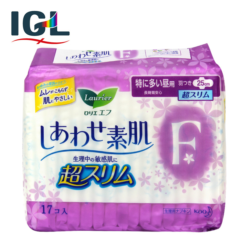 【直邮】日本进口 花王乐尔雅F系列护翼超薄卫生巾25cm17枚