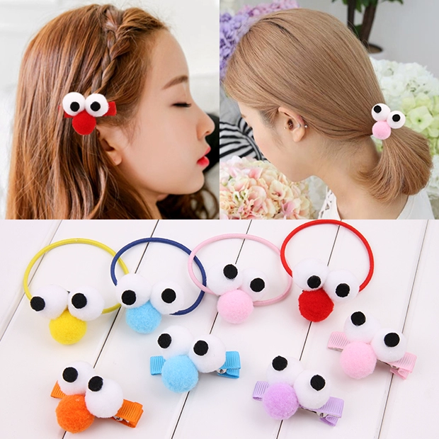 Phụ kiện tóc Hàn Quốc Lin Xiaozhai Vòng dây tóc giống nhau Sesame Street bán phụ kiện cài đầu dễ thương Kẹp tóc trẻ em dễ thương Nhật Bản và Hàn Quốc - Phụ kiện tóc