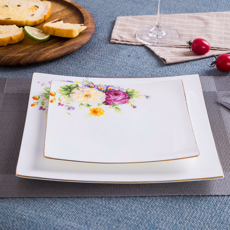 Continental breakfast tray ceramic western - style dishes home up phnom penh dish ipads porcelain tableware flat plate of creative sifang steak