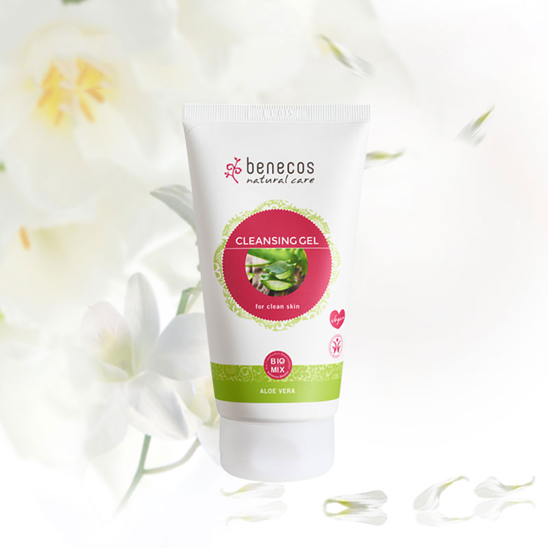 德国Benecos天然洁面芦荟啫喱 抑豆淡印 深层洁肤 温和补水150ml