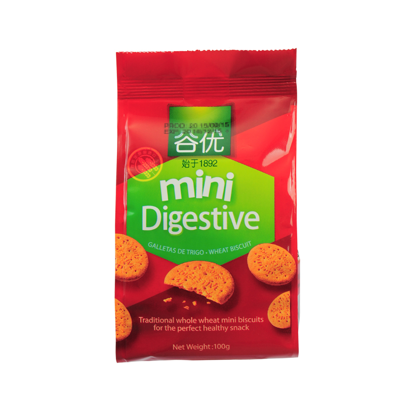 【天猫超市】西班牙进口 谷优迷你消化饼饼干 100g