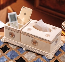 Eurostyle lavish ceramic paper towels paper suction paper box with multifunction remote control containing box home living room tea table hem