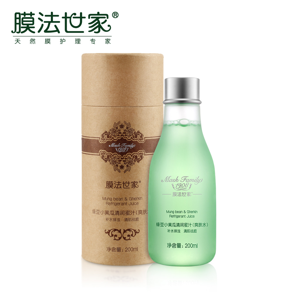 膜法世家绿豆小黄瓜蜜汁爽肤水 200ml 补水保湿清肌祛痘白皙